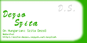 dezso szita business card